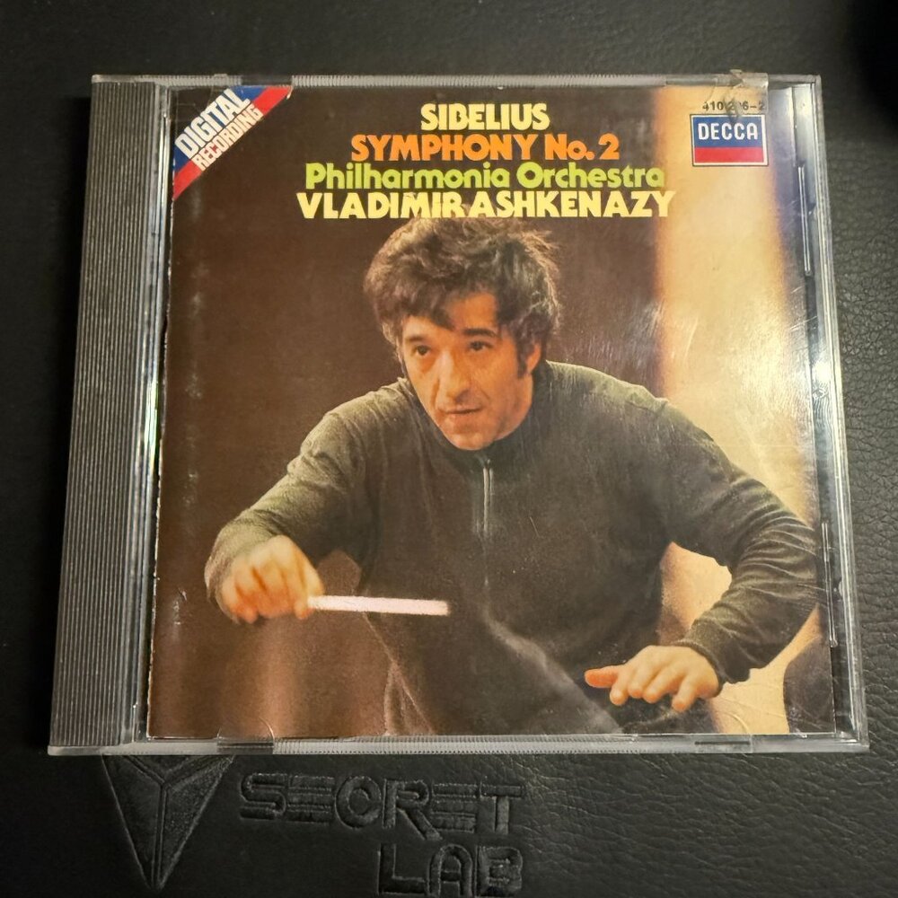 Jean Sibelius Symphony No. 2 CD By Vladimir Ashkenazy Decca Philharmonia TESTED